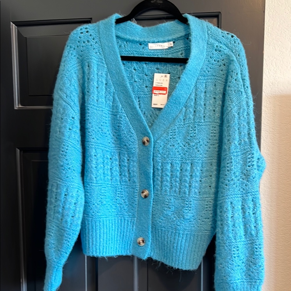 Blue Knit Women's Sweater